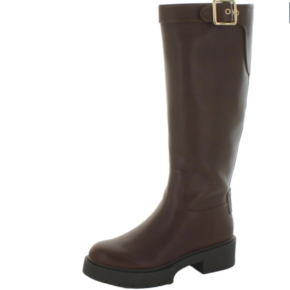 Coach Leather Knee High Boots NIB size 7.5 BM - Picture 1 of 13